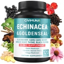 Echinacea Extract kapsler med Echinacea, Goldenseal Root, Elderberry og mere - 120 kapsler til 4 Måneders forsyning