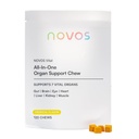 Novos Vital Nutritional Supplement Chews for orgel lever, hjerne, øjne, hjerte, Gut Support - Natokinase, Lutein, Inulin, Rutin, Tropical Flavor (120 Greve)