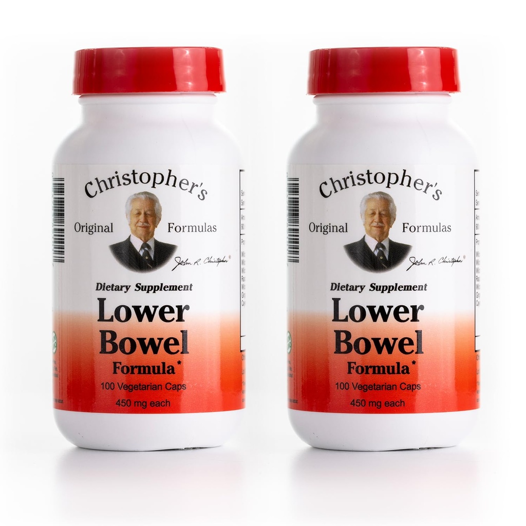 Christopher 's Original Formulas Lavere tarm Cleanse Formel Kapsler - Herbal Laxative Colon Cleanse og Gut Cleanse 100 ct. - Pakke af 2