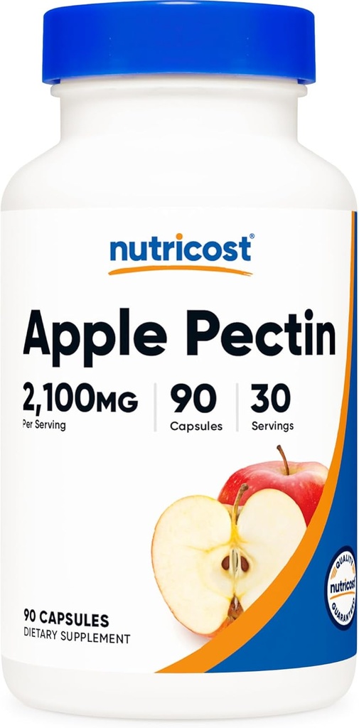Nutricost Apple Pectin Kapsler 2,100mg Per Servering, 90 Kapsler - Gluten- Gratis, 30 Servering