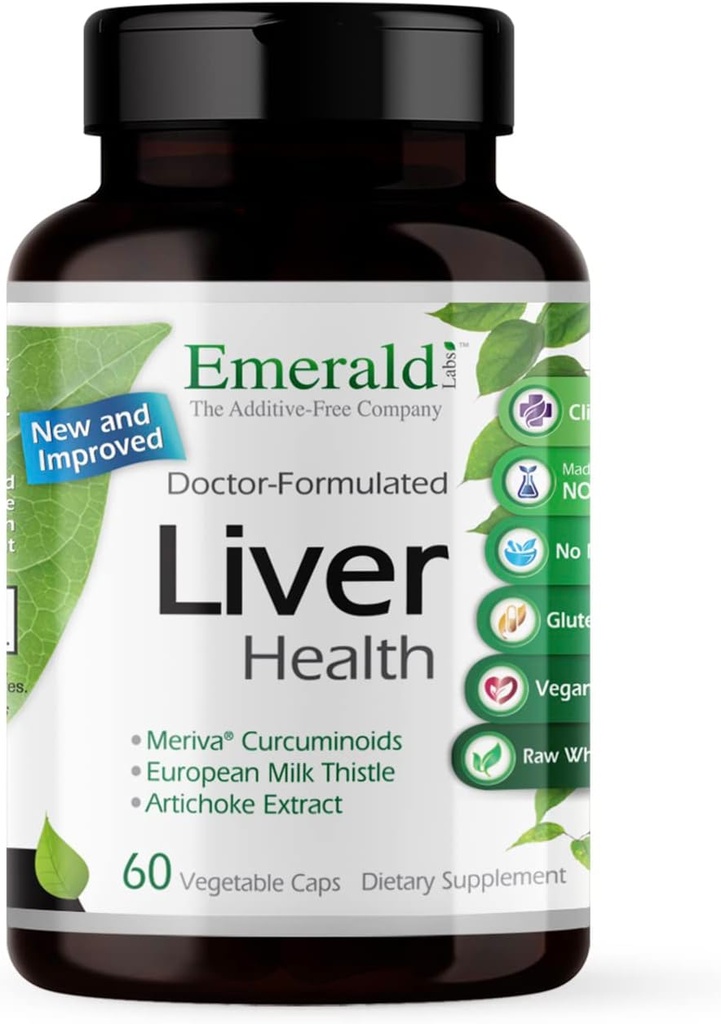 NØDSITUATIONER Lever sundhed - Leverstøtte tillæg med europæisk mælk tidsel ekstrakt - Understøtter sundt immunsystem, energiniveauer & Galleblære * - 60 vegetabilske kapsler (30-dages forsyning)