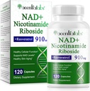 NAD supplement, NAD Nicotinamid Riboside Resveratrol 910mg, høj renhed NAD supplement for sund cellular funktion, understøtter NAD niveauer sund hudens aldring Kosttilskud 120 Kapsler