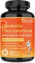 NATUR TARGET Glucosamine Chondroitin Joint Support - Plus MSM, Collagen, Gurkemeje, Shellfish Free, Understøtter Joint, Knees, Cartiage, for mænd og kvinder, 120 Caps