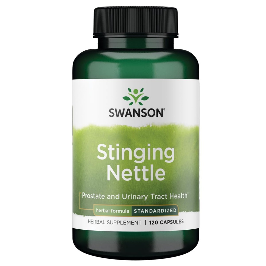 Swanson Stinging Nettles - Herbal supplement Prostate Sundhed & Urinary Tract Support - Naturlig formel støtte luftvejssundhed & fluid balance - (120 kapsler)