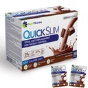 Quick Slim Meal Replacement Shake for Weight Loss, 30 Servings, 20g Protein, 27 Vitamins & Minerals, Dietary Fiber, Low Carb, Gluten Free (Double Chocolate, 30 Sachets)