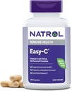 Natrol Easy- C immunsundhed, kosttilskud, understøtter immunsundhed med C-vitamin og bioflavonoider, Veggie kapsler, 500 mg, 120 Tæl