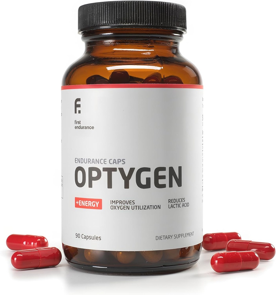 FIRST ENDURANCE Optygen - Premium Endurance Supplements 124; Boost Power Memories 124; Øge ydeevne og Endurance Memories 124; Forbedrer Oxygen UdBrug; 124; 90 Kapsler