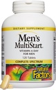 Naturlige faktorer, Mænds MultiStart Daglige Multivitamin, Nutritional Support til immunsundhed og energi, 120 tabletter (60 portioner)
