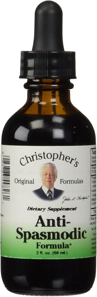 Christopher 's Original Formulas Anti- Spasmodic Formel 124; 2 oz Liquid Herbal Support 124; Synergistisk Blend for Nervesystemet Support