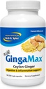 NORTH AMERICAN HERB & SPICE GingaMax - 90 kapsler - Ceylon Ginger - fordøjelsesstøtte - non-GMO - 45 Serveringer