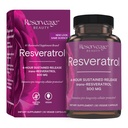Reserveage Skønhed, Resveratrol 500 mg, Antioxidant supplement til hjerte og cellulær sundhed, understøtter sund aldring og immunsystem, Paleo, Keto, 30 kapsler