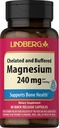 Piping Rock Magnesium Supplement for kvinder og mænd; 240 mg • 124; 60 kapsler • 124; Buffered Chelate • 124; Non- GMO, Gluten Free • 124; af Lindberg