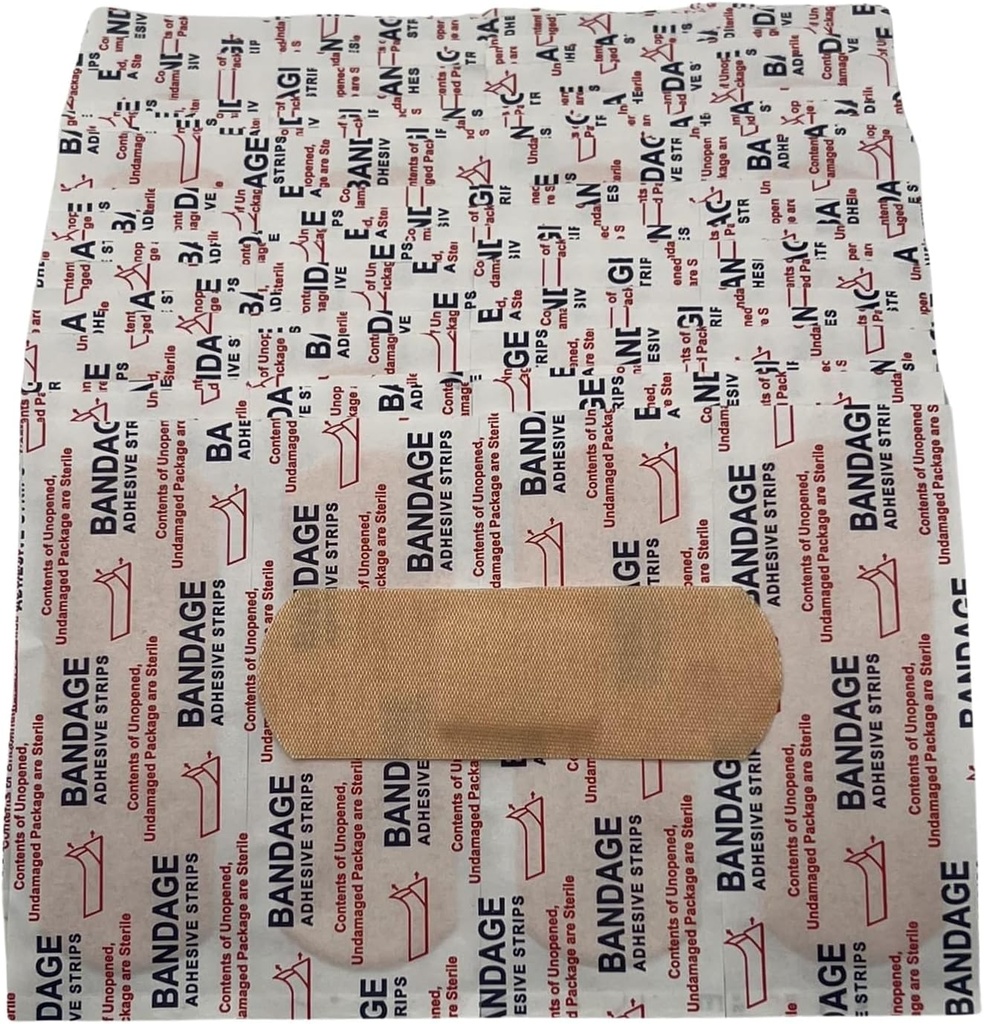 200 Pack Fleksible stof vedhæftede Bandager, Breatable Komfortable Bandage Strips 1 "x 3" for førstehjælp, Sårpleje og beskyttelse
