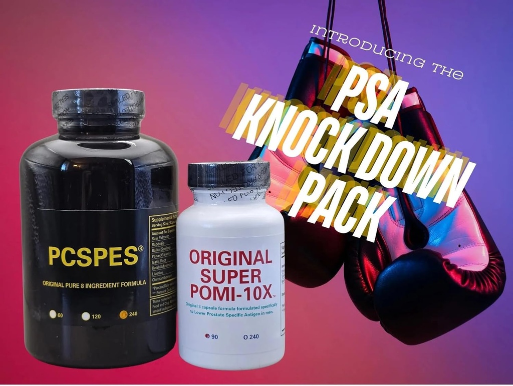 Super POMI 10X Prostata sundhed kosttilskud til mænd - understøtter sunde PSA niveauer, bedre blændekontrol og Nighttime Vandladning - Non- GMO, Soy- Free 330 Tæl