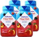 VitaFusion, Fiber Well Gummies, Fiber Supplement, Diverse Flavors - 90 gummies, pakke med 4