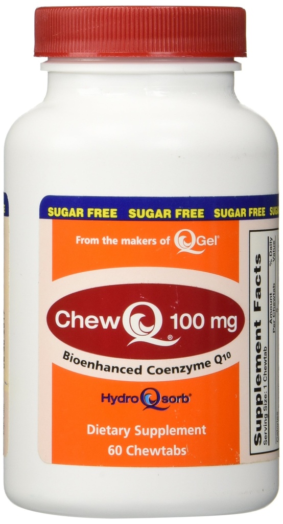100mg ChewQ Chewable CoQ10 (60 Greve) * udnytter avanceret teknologi til at levere 800% større absorption end standard CoQ10 * Pure CoQ10 supplement på markedet * Vegetarisk Friendly * Gluten Free