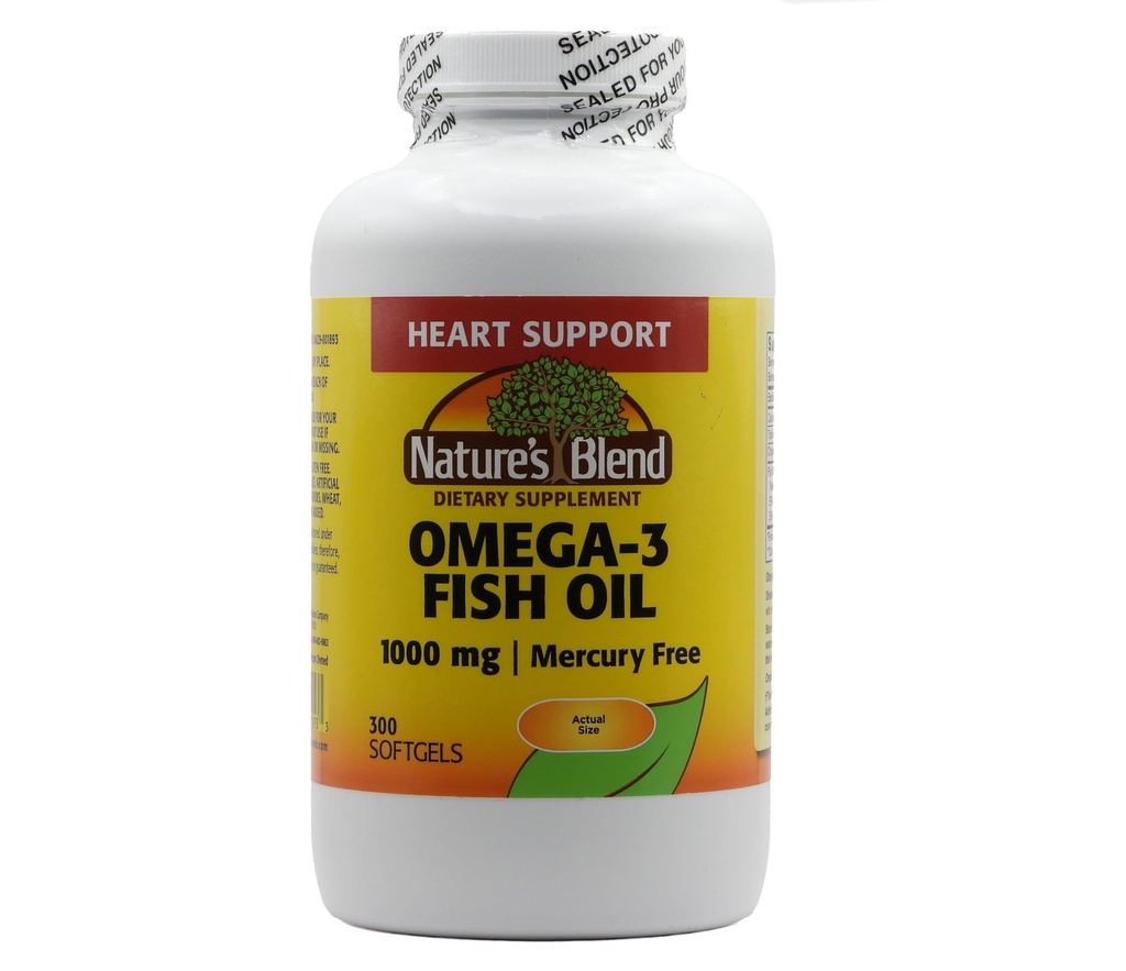 Naturens Blend Omega-3 Fish Oil, 1000 mg 300 Softgels