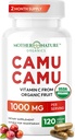 Organisk C-vitamin fra Camu Camu kapsler 1.000mg, pakket med naturlige VIT C, Raw Antioxidants - Immunsupport & Anti- Aging for Skin - Powder Organic, Vegan, Non- GMO (120 Count)