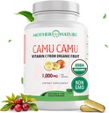 Organisk C-vitamin fra Camu Camu kapsler 1.000mg, pakket med naturlige VIT C, Raw Antioxidants - Immunsupport & Anti- Aging for Skin - Powder Organic, Vegan, Non- GMO (120 Count)
