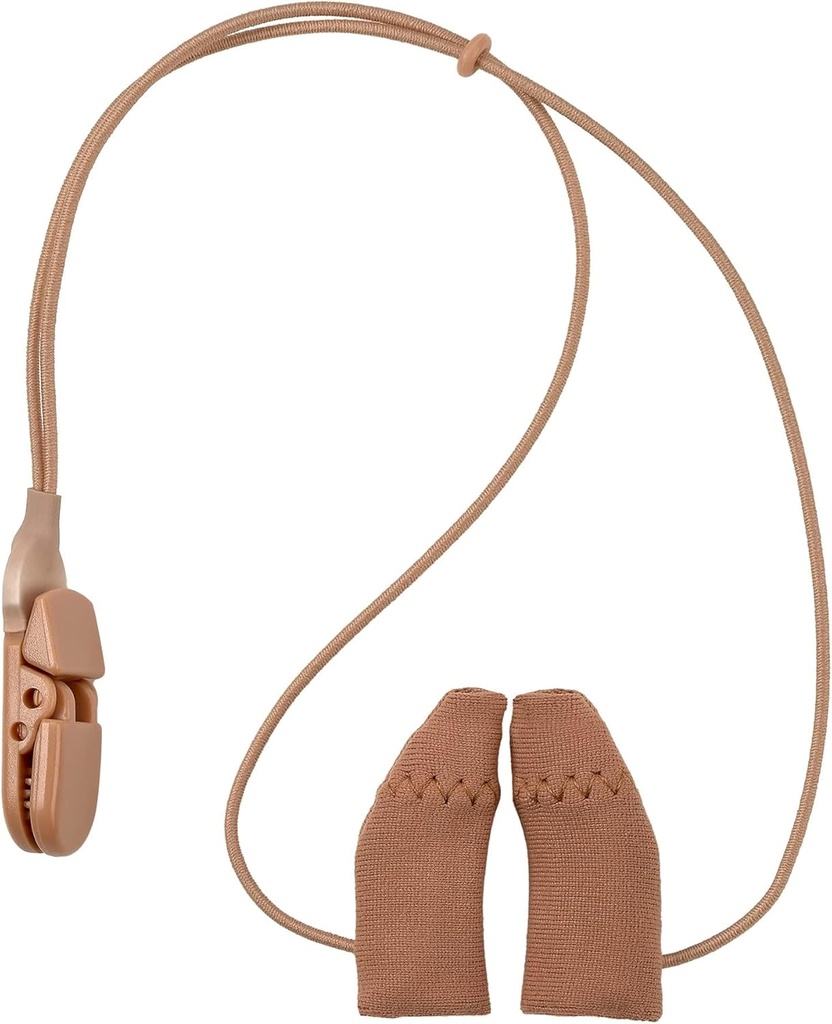Hearing Aid Protectors and Clip - Corded Fabric Cover with Clasp Protects from Dirt Dust Sweat & Fugt Reducerer vindstøj & forebygger tab Fits Most (1-Tommer, 1,25-Tommer, 2-Tommer) BTE-enheder