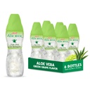 Aloe vera saft (Grape flavored) med større stykker ren aloe pulp (6 Pakker) Plantebaseret juice stor til hydrering og indeholder store aloe papirmasse. Det er sundt for voksne og børn