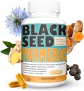 Gurkemeje 1350mg Curcumin 150mg Black Seed Powder 75mg Ginger Extract 50mg Black Pepper Fruit Extract 10mg Bioperine 60 Veggie Count Capsules by Sweet Sunnah