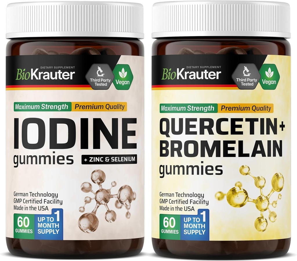 Jod 60 Gummier & Quercetin med Bromelain 60 Gummier