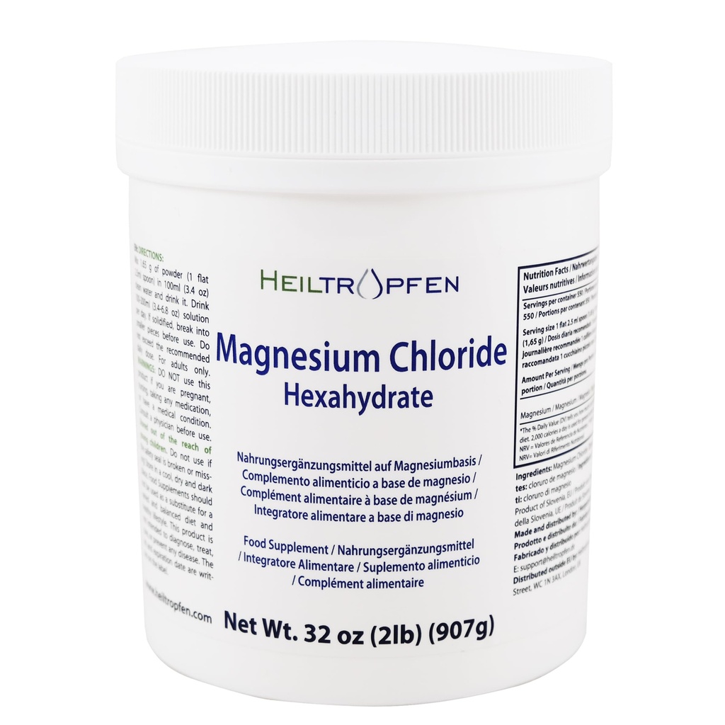 2 Pounds Magnesium Chloride Hexahydrat Mex124; Farmaceutiske Grade Ingredienser Mex124; Krystal Pulver Mex124; Pure Ph. EUR., BP, USP, 100% Mex124; Heiltropfen ®