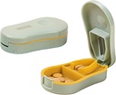 Light Green Small Pill Cutter Splitter with Centering Device for Small and Tiny Pills, Cuts Vitamins Tablets, Portable Exquisite Pill Crusher for Purse Pocket
