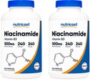 Nutricost Niacinamid (vitamin B3) 500 mg, 240 kapsler (2 flasker)