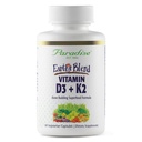 Paradise Urter Jordens Blend Vitamin D3 + K2, Superfood Base af Probiotika og Økologisk Alkaliserende Grønne, Veggies & Berries, 90 Vegetariske Kapsler