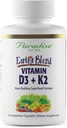 Paradise Urter Jordens Blend Vitamin D3 + K2, Superfood Base af Probiotika og Økologisk Alkaliserende Grønne, Veggies & Berries, 90 Vegetariske Kapsler