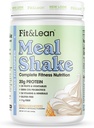 Fit & Lean Meal Shake, Fat Burning Meal Erstatning, Protein, Fiber, Probiotika, Vanilla, 1lb, 10 Servere pr Container
