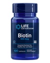 Life Extension Biotin 600 mcg vitamin B7 Support for smukke hår, negle & Beyond - Glutenfri, ikke-GMO - 100 kapsler
