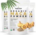 Earth Circle Organics Gul Maca Root Powder, Natural Superfood, Hjælper med energi, vægt og kvinders fertilitet - Vegan - 1 Pound (Pack of 3)