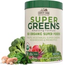 Country Farms Organic Super Green Natural Flavor, 50 Organic Super Foods, pakket med Fiber, USDA Organic Drink Mix, Frugter, Grøntsager, Svampe & Probiotika, Understøtter Energi, 6g Fiber