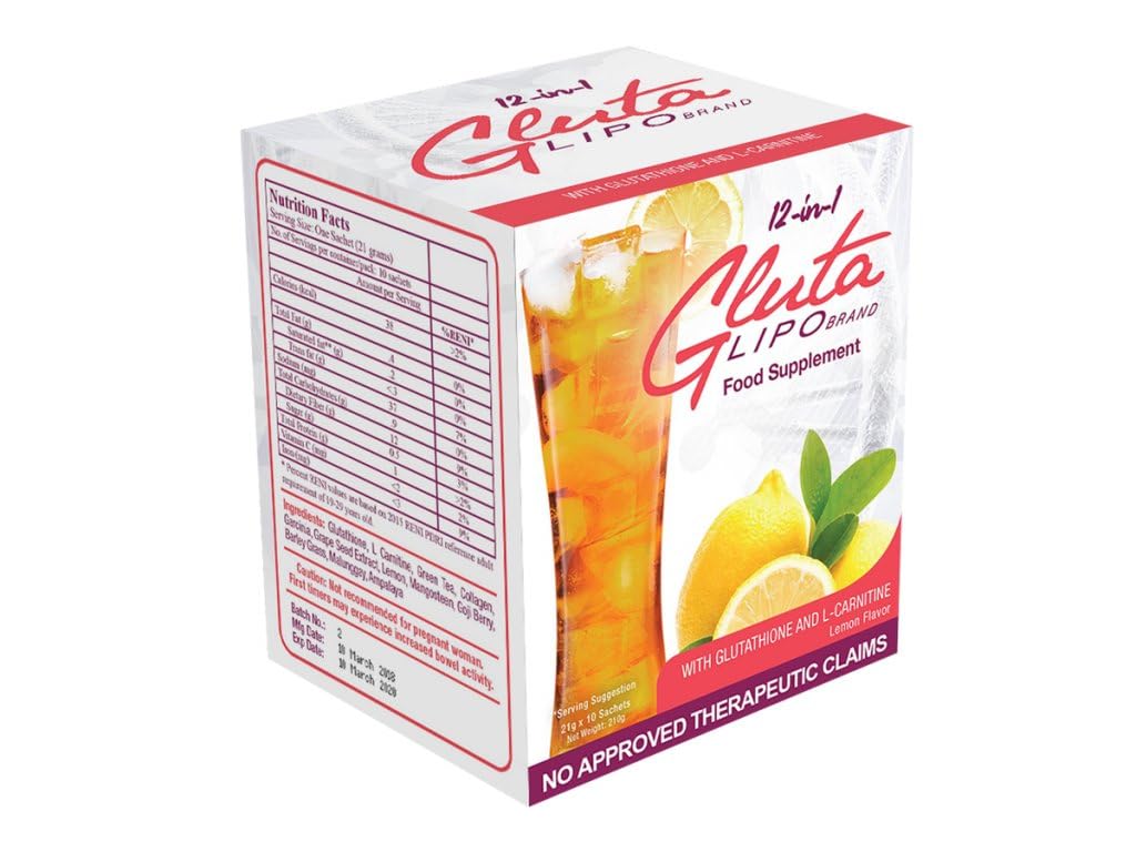 GlutaLipo 12- 1 LEMON FLAVOR, 10 sachets