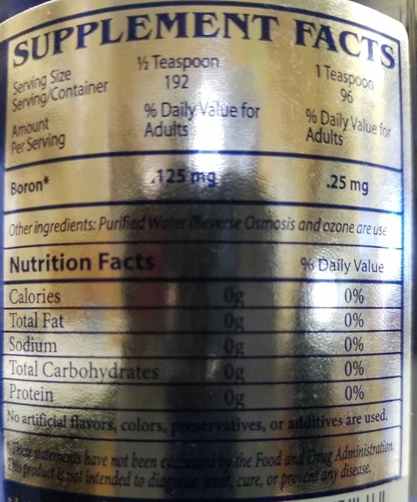 Boron Supplement - Angstrom Boron Flydende Ionic Boron Supplement- 16 oz.