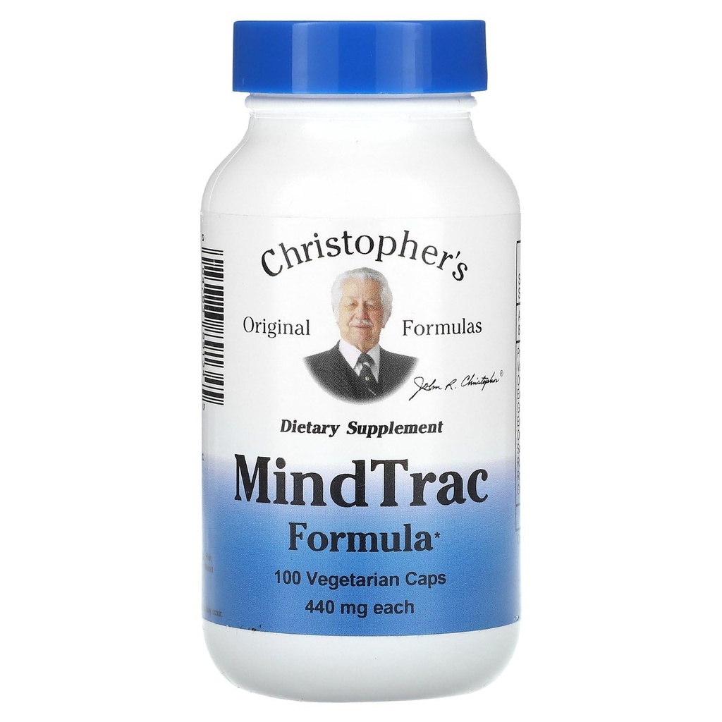 Christopher's Original Formulas MindTrac Formula, Natural Mood Support & Memory Supplements 100 Caps