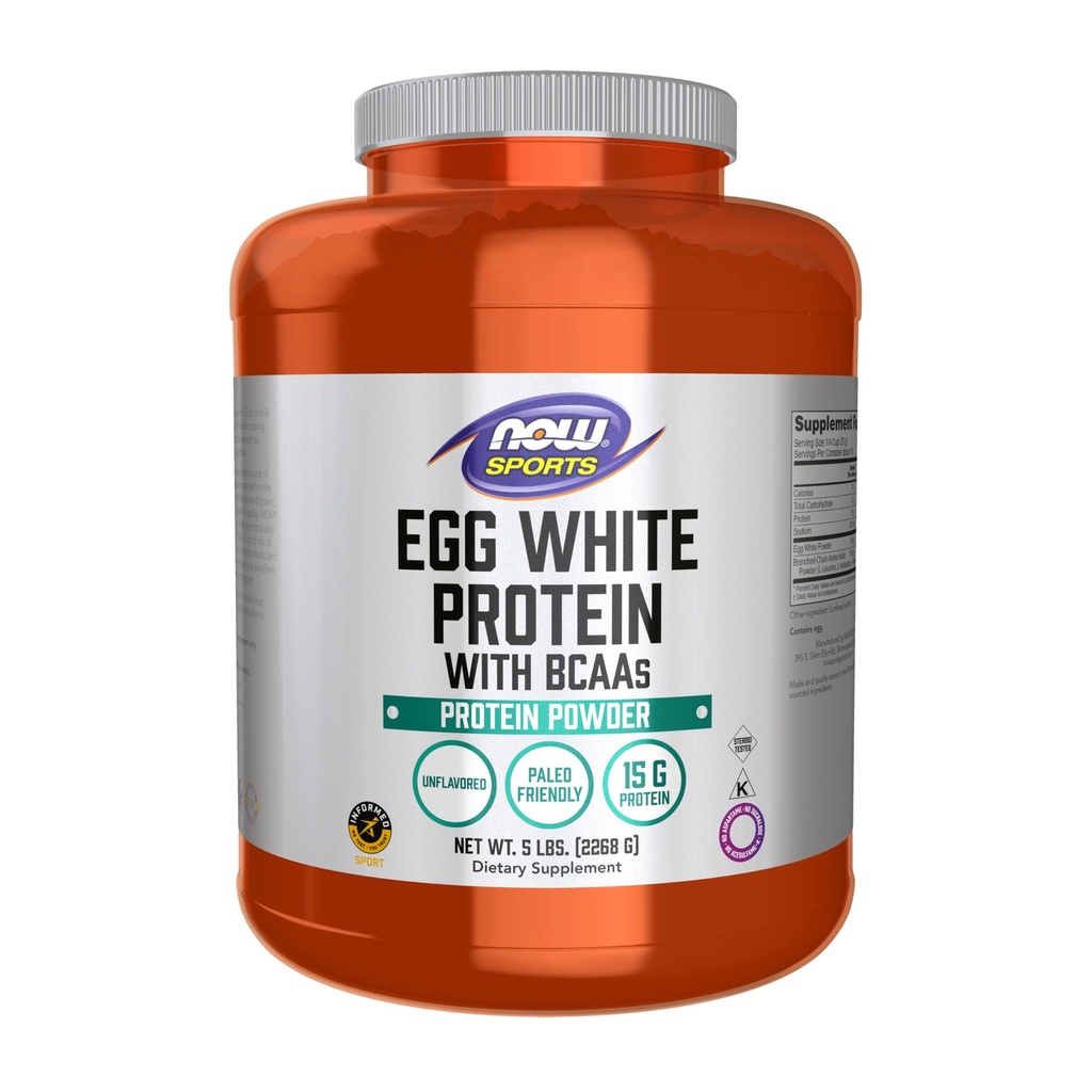 Æg hvide protein nu fødevarer 5 lbs pulver