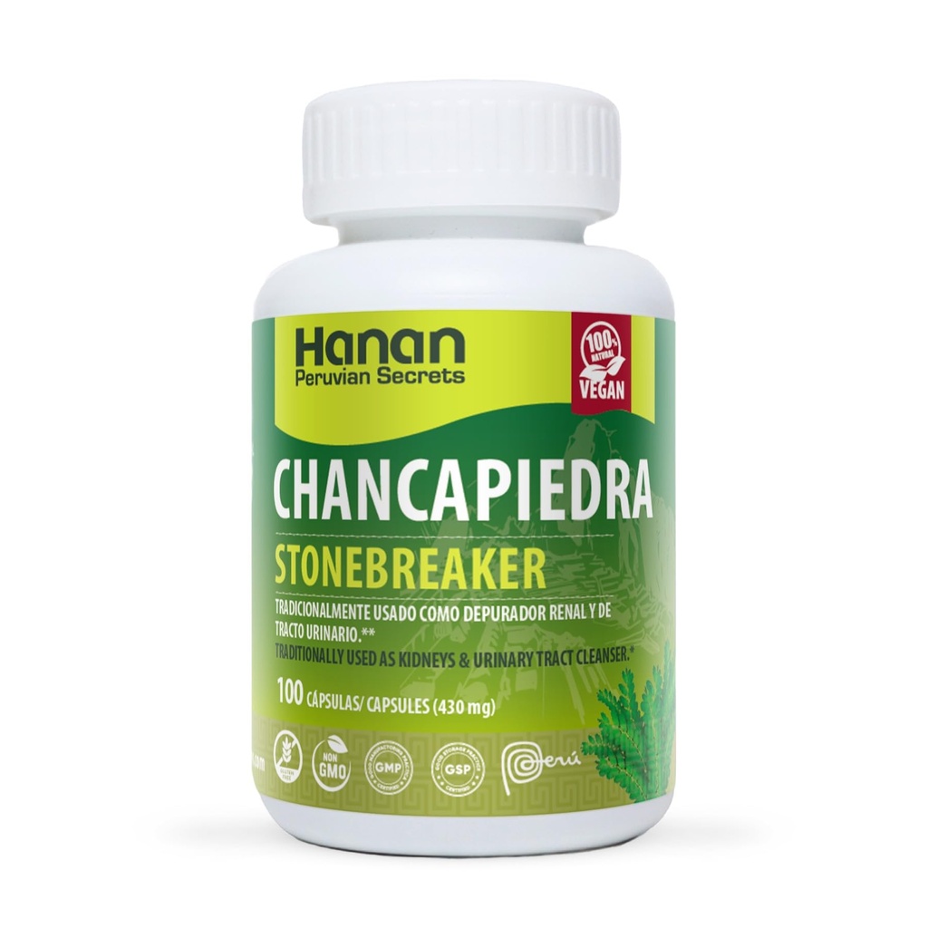 Hanan Chancapiedra Stonebreaker Note 124; 100 Kapsler Note 124; Aids in Promotion Sund Nyre Funktion Naturligvis (2 Pack)