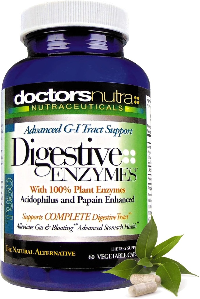 Digestive Enzymes Natural GI Digestive Support Supplement Advanced Tract 950