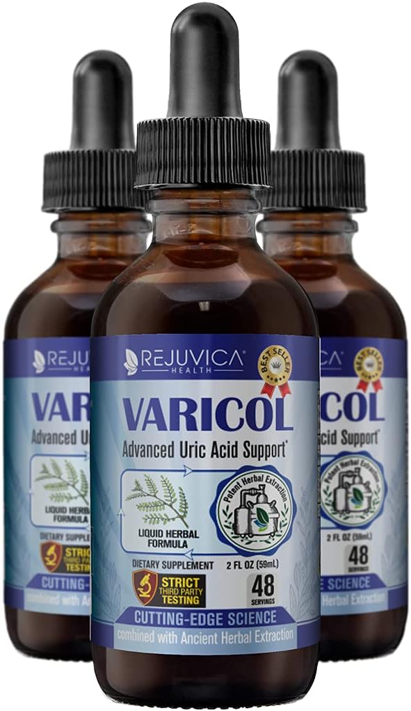 Varicol - Advanced Uric Acid Support - Flydende levering til bedre absorption - Tart Cherry, Chanca Piedra, Selleri frø, Ingefær & mere!