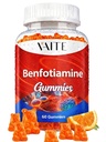 Benfotiamin 320mg Gummies med 45 mg L- Leucin Supplement: Essential Vitamin B1 kompleks for mænd og kvinder, non-GMO, Vegan & Gluten- Free - Understøtter Metabolisme, Energi & Nervesystemet sundhed