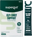 Supergut GLP1 Daglig support - High Fiber GLP-1 Supplement pulver til kvinder & mænd - Sugar- Gratis drik mix til Gut Sundhed (15 Servering)