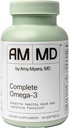 Amy Myers MD Complete Omega-3 Softgels - Fish Oil Supplement for Cardiovaskulær & Immunsystem Support - Non- GMO, Non- Dairy & Non- Soy - 60 Softgels (60 Servere)