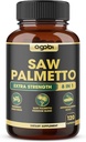 8in1 Saw Palmetto Prostate Support med Ashwagandha, gurkemeje, Ingefær, Nettle Leaf, Holy Basil & Mere - 120 Veganske kapsler til 2 måneder
