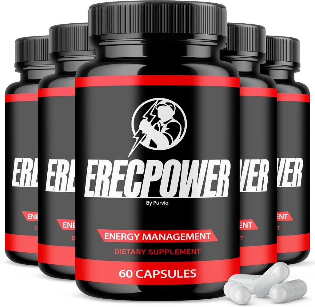 (5 Pack) Erecpower piller, Erecpower supplement Advanced Strength Performance Blend, Erecpower Capsules Maximum Strength Formel Erecpower Made in USA Samlet Wellness Support Vitamin (300 Kapsler)