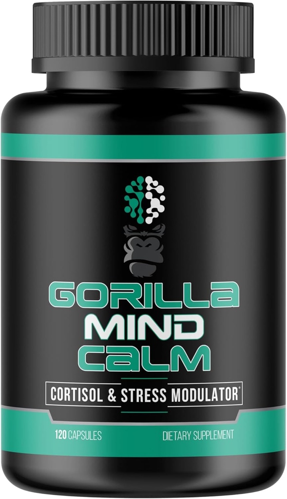 Gorilla Mind Call (120 Kapsler) - Potent afspænding & Stress Reduktion Measures 124; Cortisol & Stress Modulator Measures 124; Forbedret inddrivelse