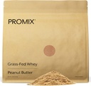 ProMix Nutrition Whey Protein Powder, Peanut Butter - Grass- Fed - Post Workout Fitness & Nutrition Shakes, Smoothies, Bagning & Madlavning opskrifter - Gluten- Free & Keto- Friendly - 2.5 Pund (pakning med 1 stk.)